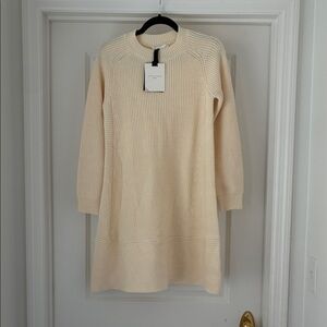 Pomander Place Ivory Knit Sweater Dress